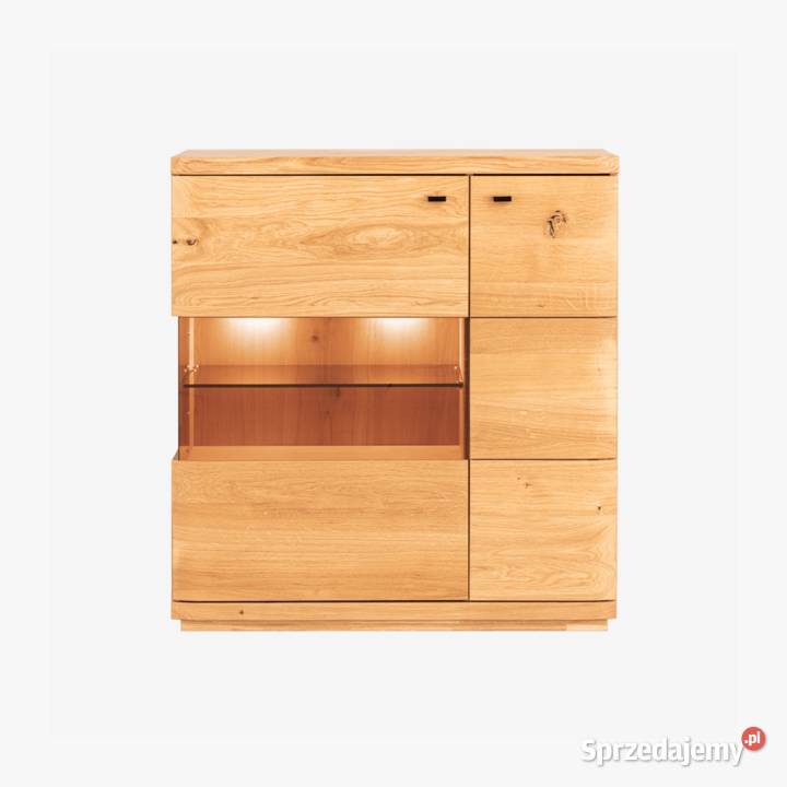 Komoda dębowa przeszklona nowoczesna Pinos 04 Białystok