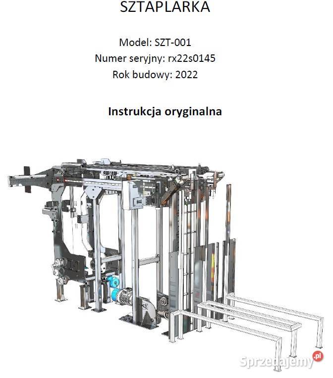 Sztaplarka układarka w pakiety do desek paneli Skindzierz