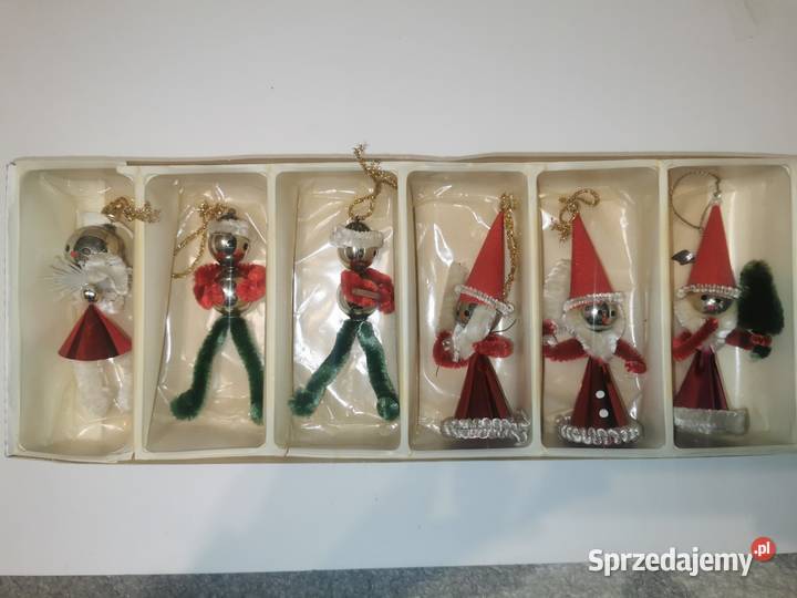 Bombki na choinkę PRL Pajacyki muchomory serca mazowieckie Piastów