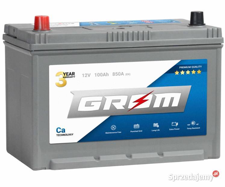 Akumulator 100Ah 850A GROM Premium Japan L P pomorskie Kościerzyna