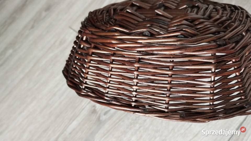 koszyk koszyczek wiklinowy ciemny brąz brązowy Poznań