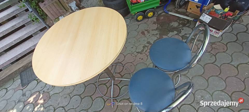 Stolik barowy okrągły kawowy krzesła hokery świętokrzyskie Skarżysko-Kamienna