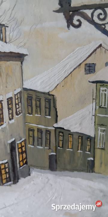 ręcznie malowany obrazek Nowy Targ