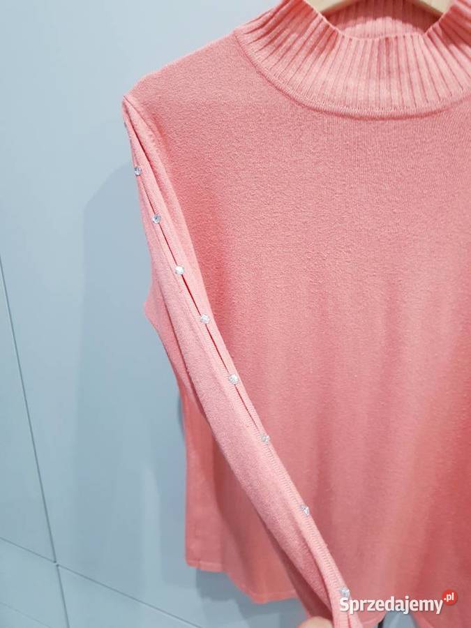 Damski dzianinowy sweter z kryształkami Dąbrowa Górnicza