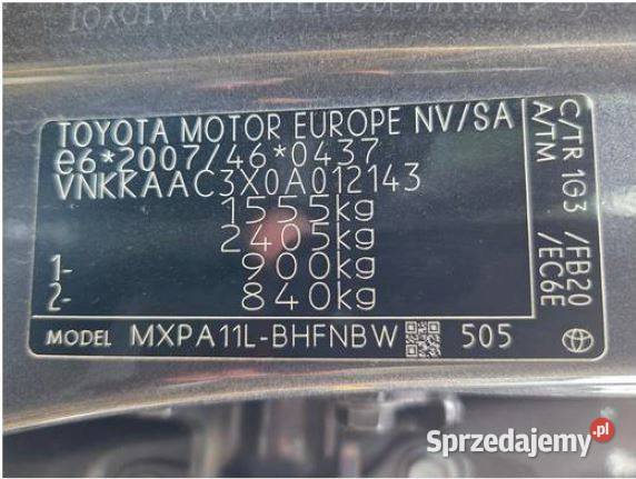 TOYOTA Yaris 15 2021 Syndyka Wierzbnica