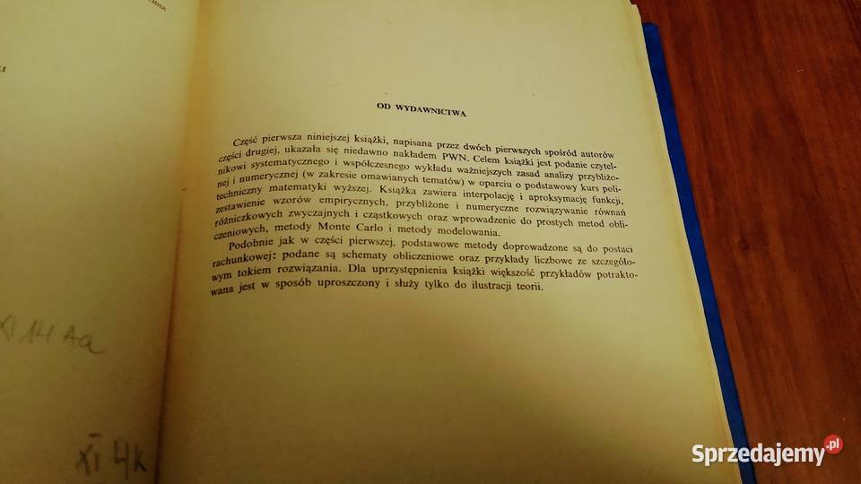 Metody numeryczne Cz 2 Przybliżanie funkcji Rok wydania 1964 pomorskie