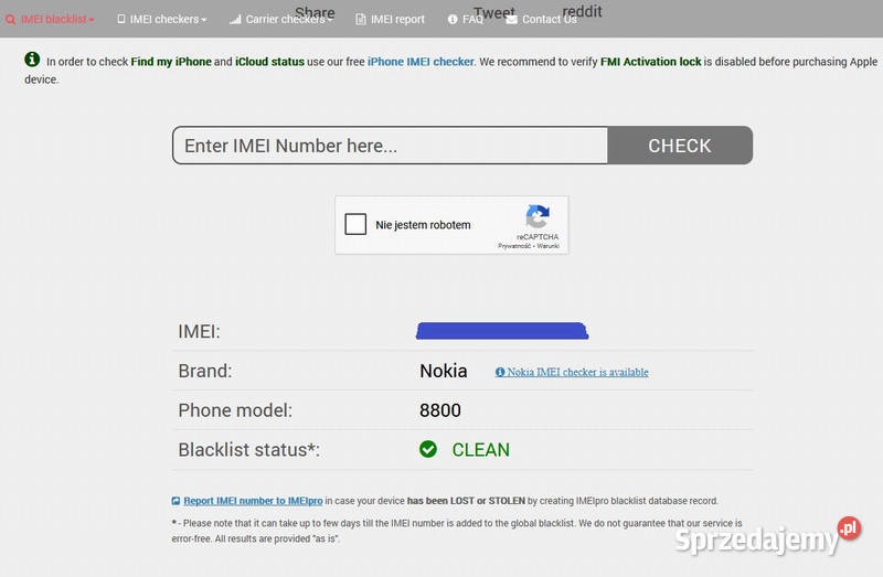 Telefon Nokia 8800 Gold 24k ochrona rozmów Zgierz