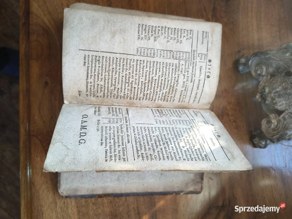 STARODRUK z XVIII w 1755 r łacina j niemiecki Antyki, Sztuka, Kolekcje mazowieckie Piotrówek sprzedam
