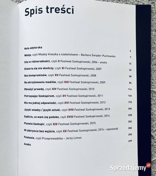 Planeta Szekspir Druga dekada Festiwalu sztuka, kultura i etnologia Pruszków sprzedam