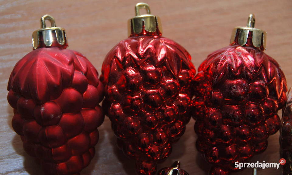 Bombki szklane SZYSZKI Boże Narodzenie ozdoba mazowieckie Warszawa