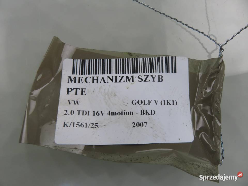 PODNOŚNIK SZYBY PRAWY TYLNY VW GOLF V 1K4839462A osobowe