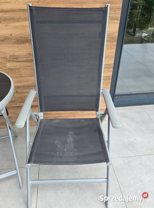 Aluminiowy zestaw 2 SKŁADANE KRZESŁA Gubin