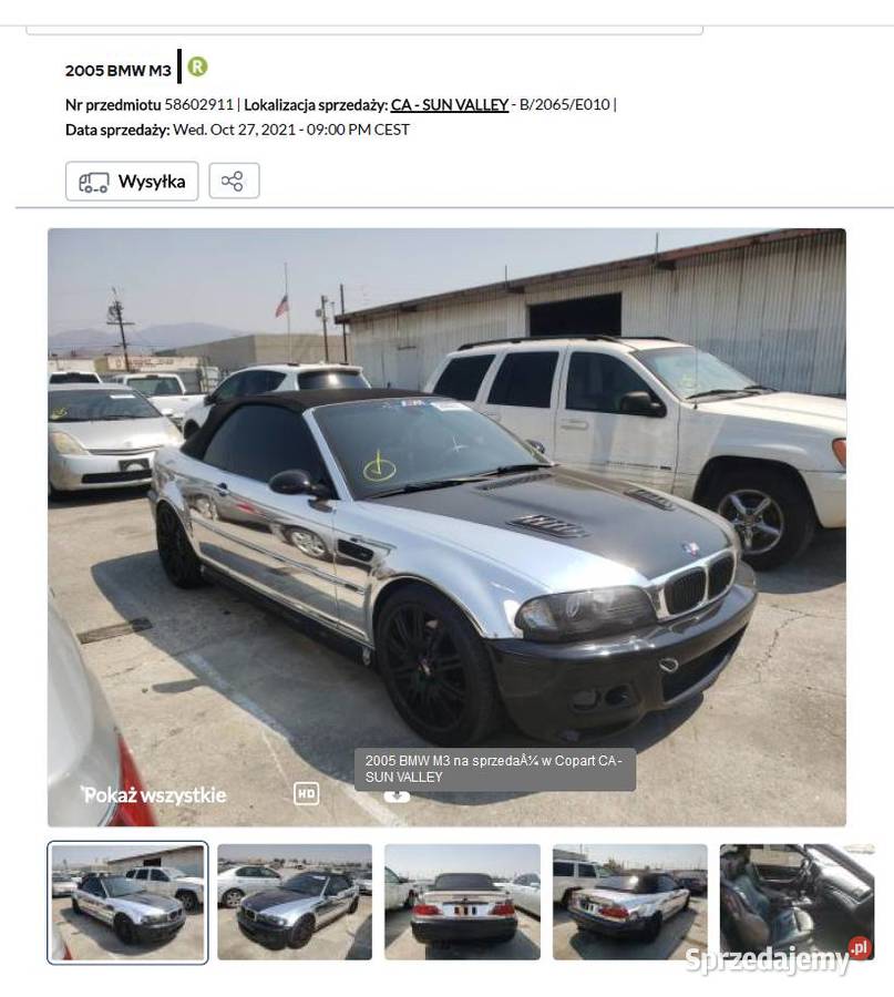 BMW M 3 32 E46 z 2005r wersja LCI cabrio Turek sprzedam