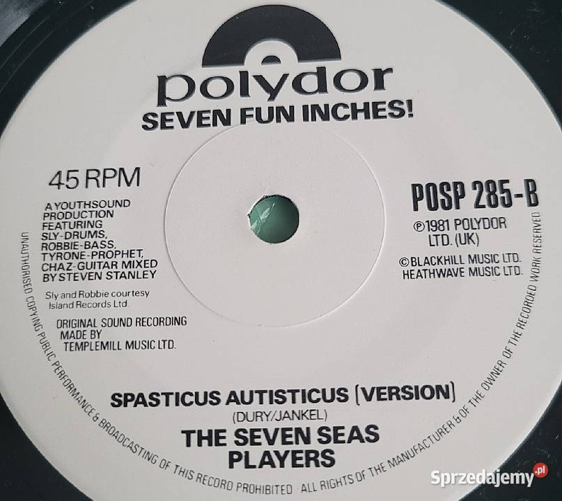 Ian Dvry Spasticus Autisticus singiel z roku Płyty i kasety