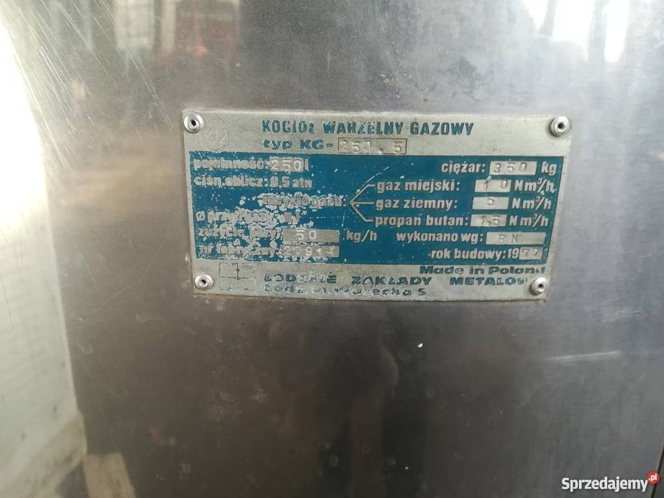 KOCIOŁ WARZELNY GAZOWY Łódź