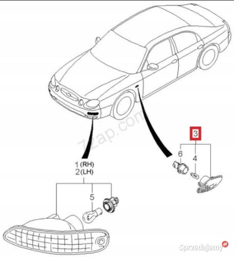 KIERUNKOWSKAZ BŁOTNIKA KIA SPECTRA SEPHIA I II sprzedam