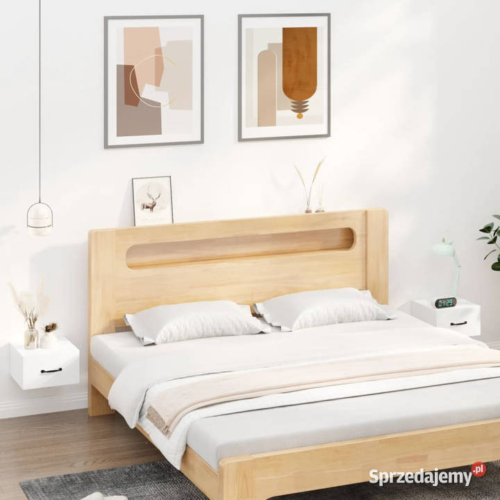 Wiszące szafki nocne 2 białe 35x35x20 WM812853 Warszawa
