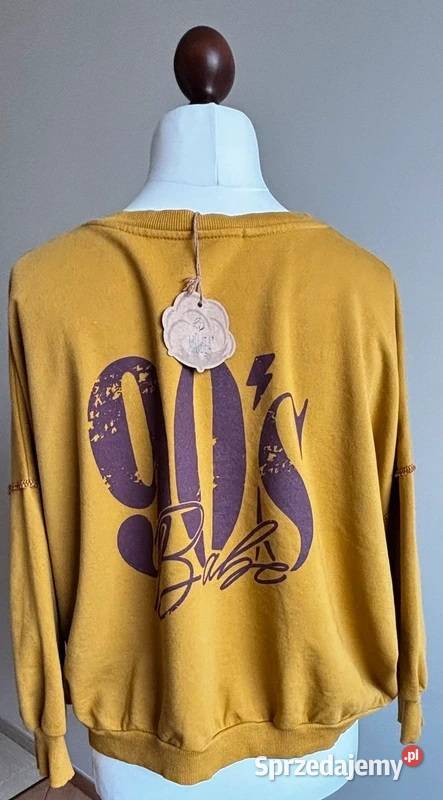 Bluza damska musztardowa oversize vintage 90s Szczecin sprzedam