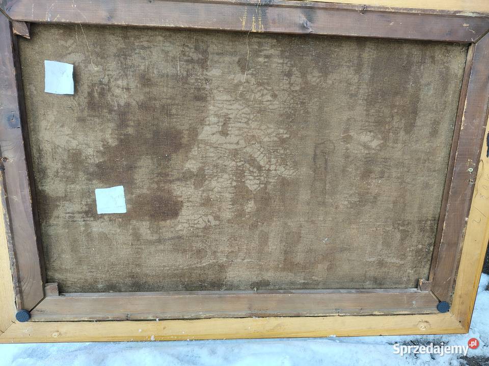 Stary obraz olejny Morze Bałtyckie Kartuzy