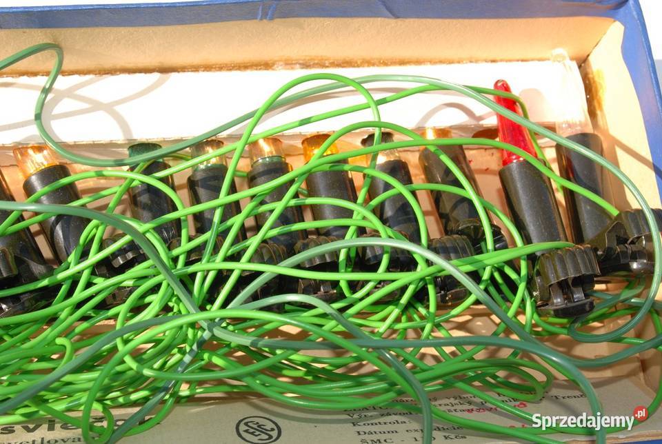 Stara ozdoba choinkowa lampki światełka Pozostałe Cieszyn