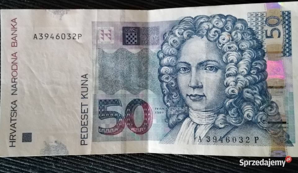 Banknot 50 KUN chorwackich Bydgoszcz