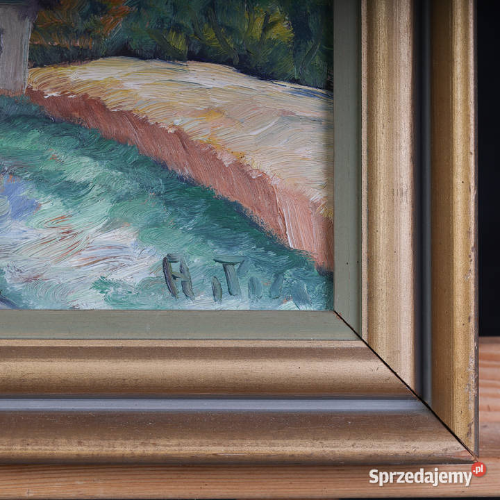 ARTexpert Skandynawski Pejzaż Wiejski Obraz Dobrzany