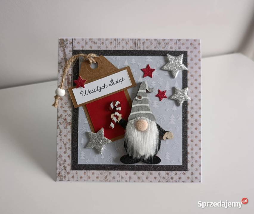 Kartka świąteczna ręcznie robiona na Boże łódzkie Łódź