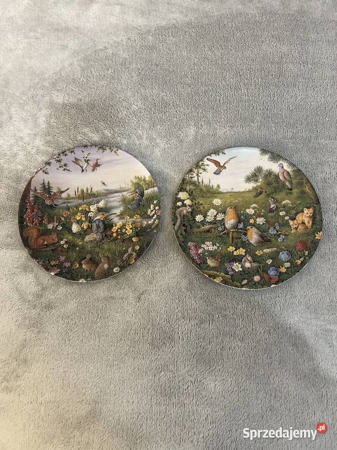 Zestaw dwóch talerzy dekoracyjnych Reichenbach Talerze i talerzyki Jasło