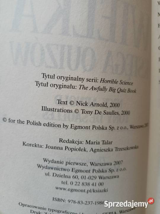 Wielka księga Quizów książki Warszawa księgarnia sprzedam