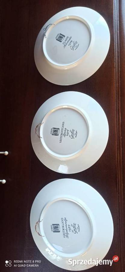 Talerz z herbami miast szwedzkich Gefle Sweden Porcelana i szkło Gdańsk sprzedam