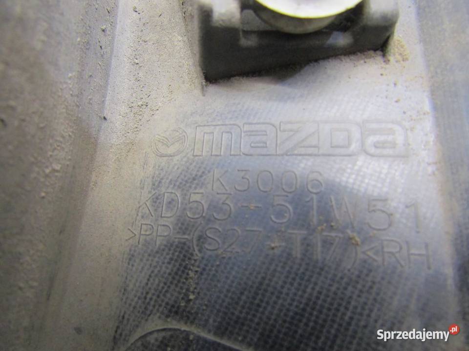LISTWA NAKŁADKA BŁOTNIKA PRAWY TYLNY TYŁ MAZDA osobowe