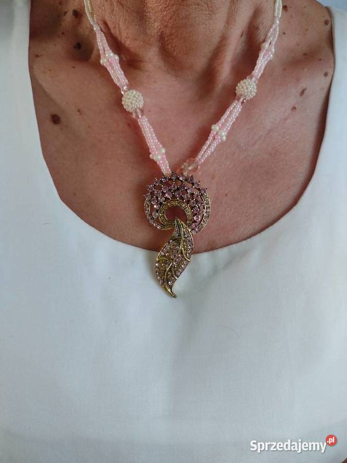 Zestaw biżuterii Naszyjnik Kolczyki perełka Kraków