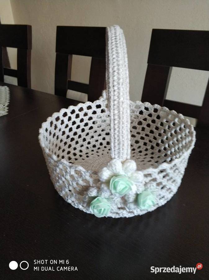 Koszyczek szydełkowy MOCNO USZTYWNIONY podkarpackie