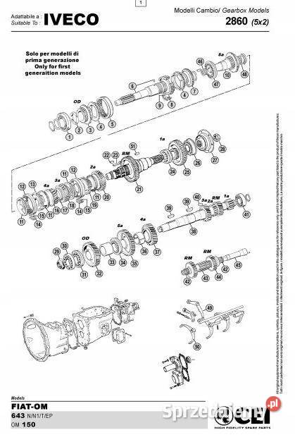 WAŁEK WEJŚCIOWY SKRZYNI IVECO FIAT 643 N N1 T