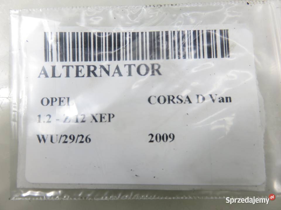 ALTERNATOR OPEL CORSA D Van 12 Z 12 XEP 13222929