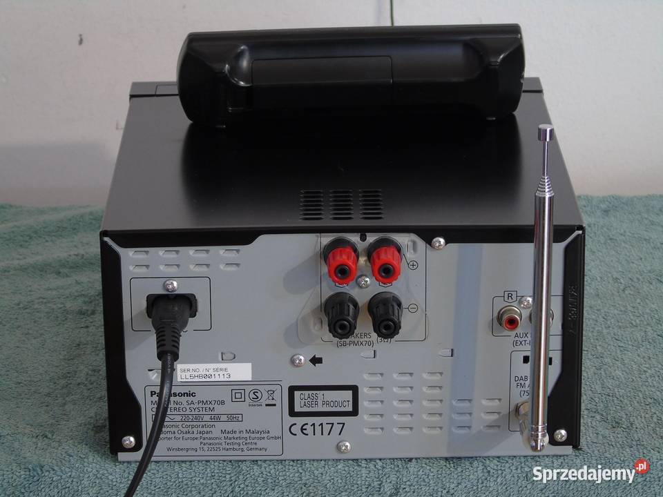 Wieża Panasonic SAPMX70 pilot USB mp3 BT CD Rds Jasło