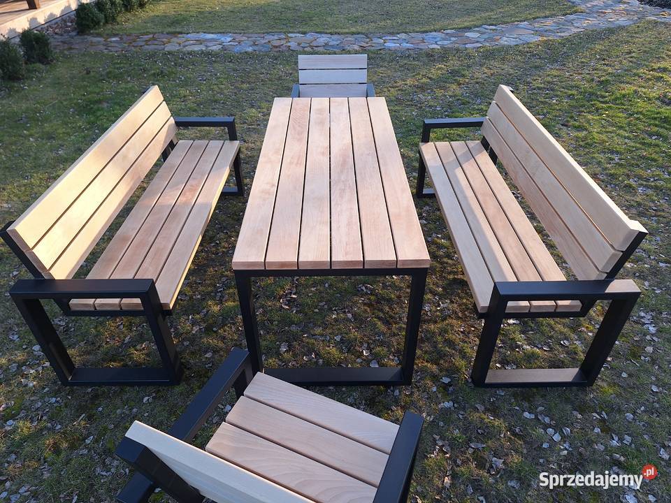 Nowoczesne Drewniane Meble Ogrodowe Buk Metalowe podlaskie Bielsk Podlaski