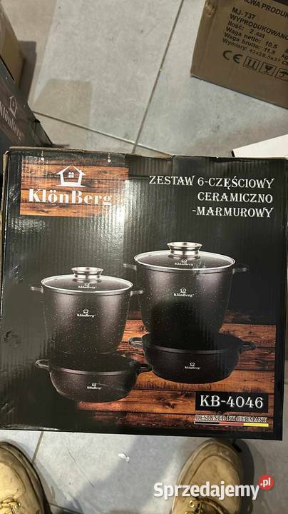 Zestaw 2 wok 2 garnki największe czarne zachodniopomorskie Szczecin