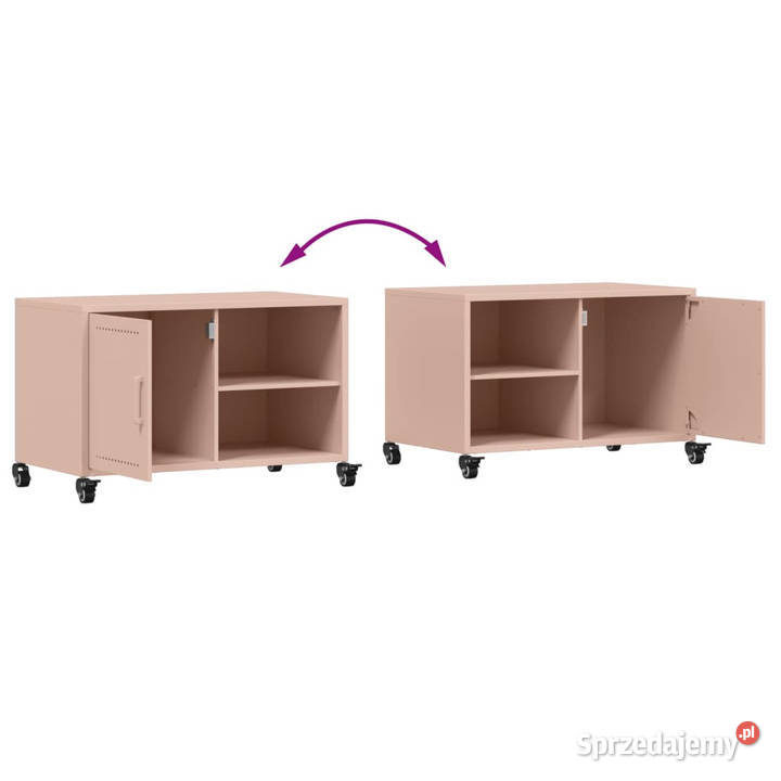 Szafka RTV różowa 68x39x435 stal WM846669 Warszawa