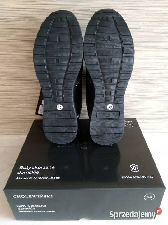 NOWE Damskie buty skórzane sznurowane wiązane
