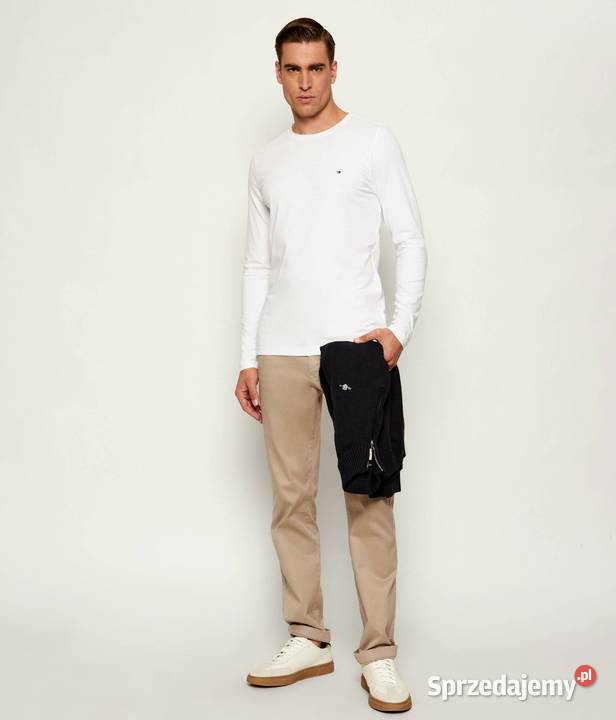 Longsleeve Tommy Hilfiger najwyższa jakość biały Rozmiar L Odzież codzienna Białystok