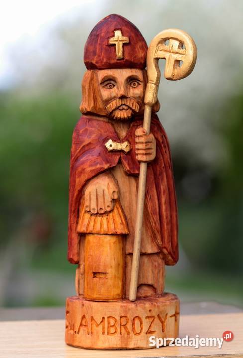 Św Ambroży rzeźba Ludowa Gniezno