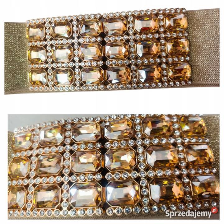 Pasek DamskiGUMA OZDOBNA BIŻUTERIA cekiny Wieluń