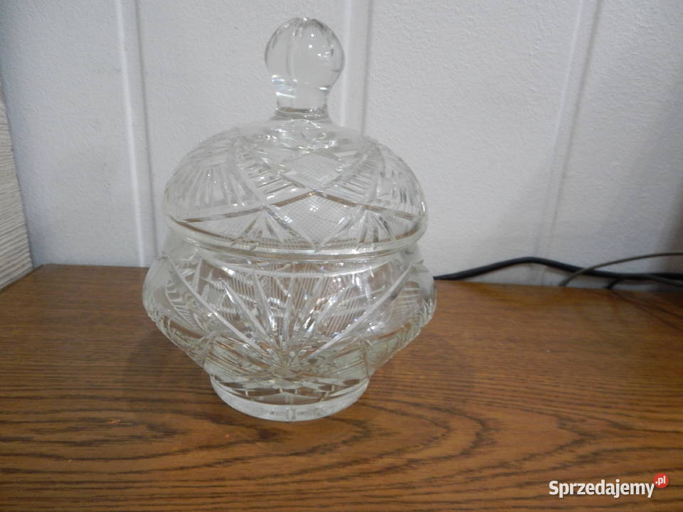 Cukiernica kryształowa zdobiona retro vintage Leżajsk sprzedam