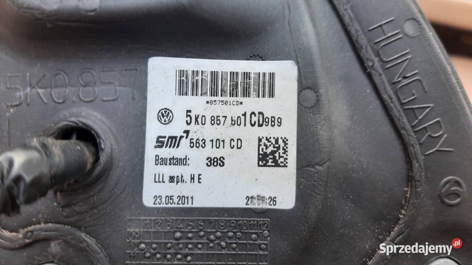 lusterko zewnętrzne lewe VW Golf VI lak LC9X Dębno