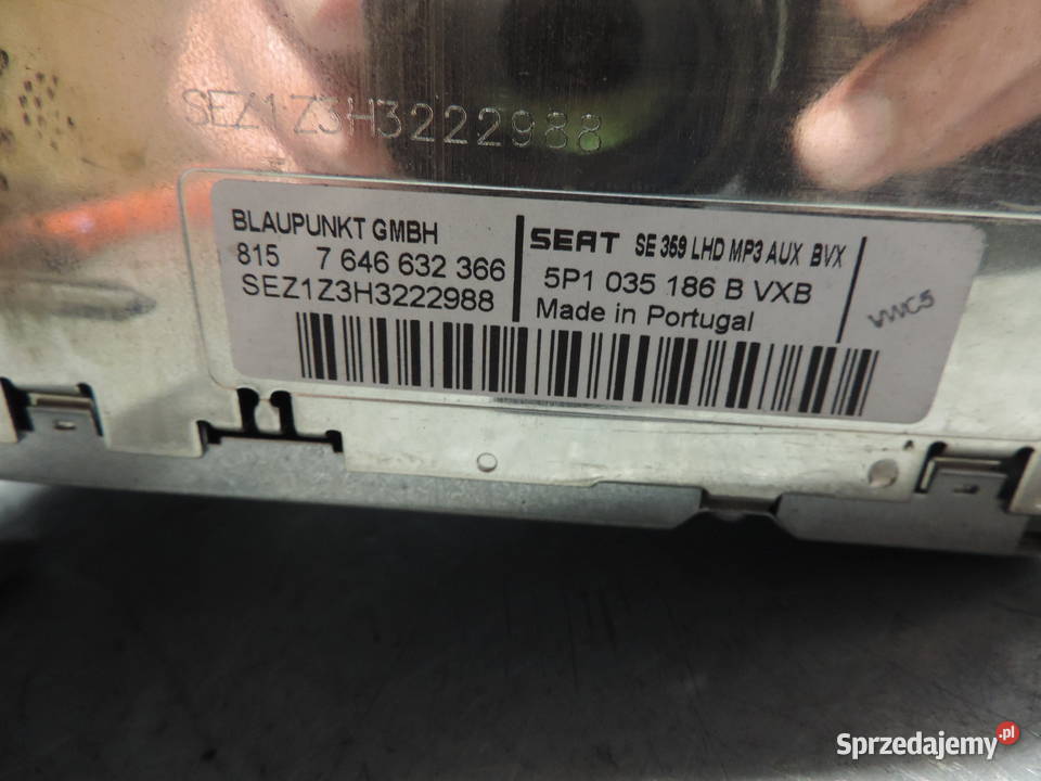 RADIO CD RADIOODTWARZACZ SEAT ALTEA 5P1035186B osobowe Nowy Sącz