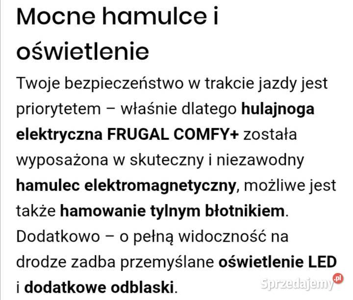 Sprzedam Hulajnogę elektryczną Frugal Sierpc