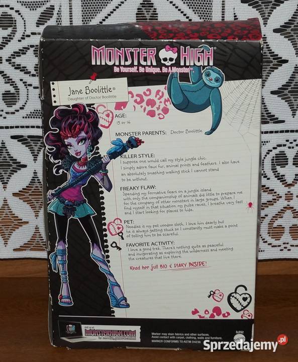 Monster High JANE BOOLITTLE Signature pierwsza Mattel śląskie