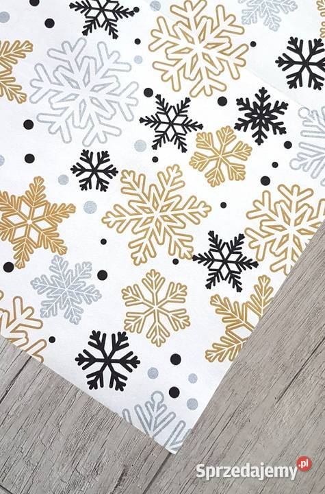 Zestaw 12 serwetek świąteczne gwiazdki na białym
