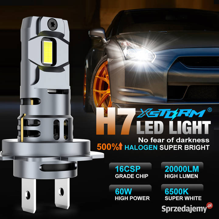 Żarówki LED H7 XSTORM komplet Części samochodowe dolnośląskie